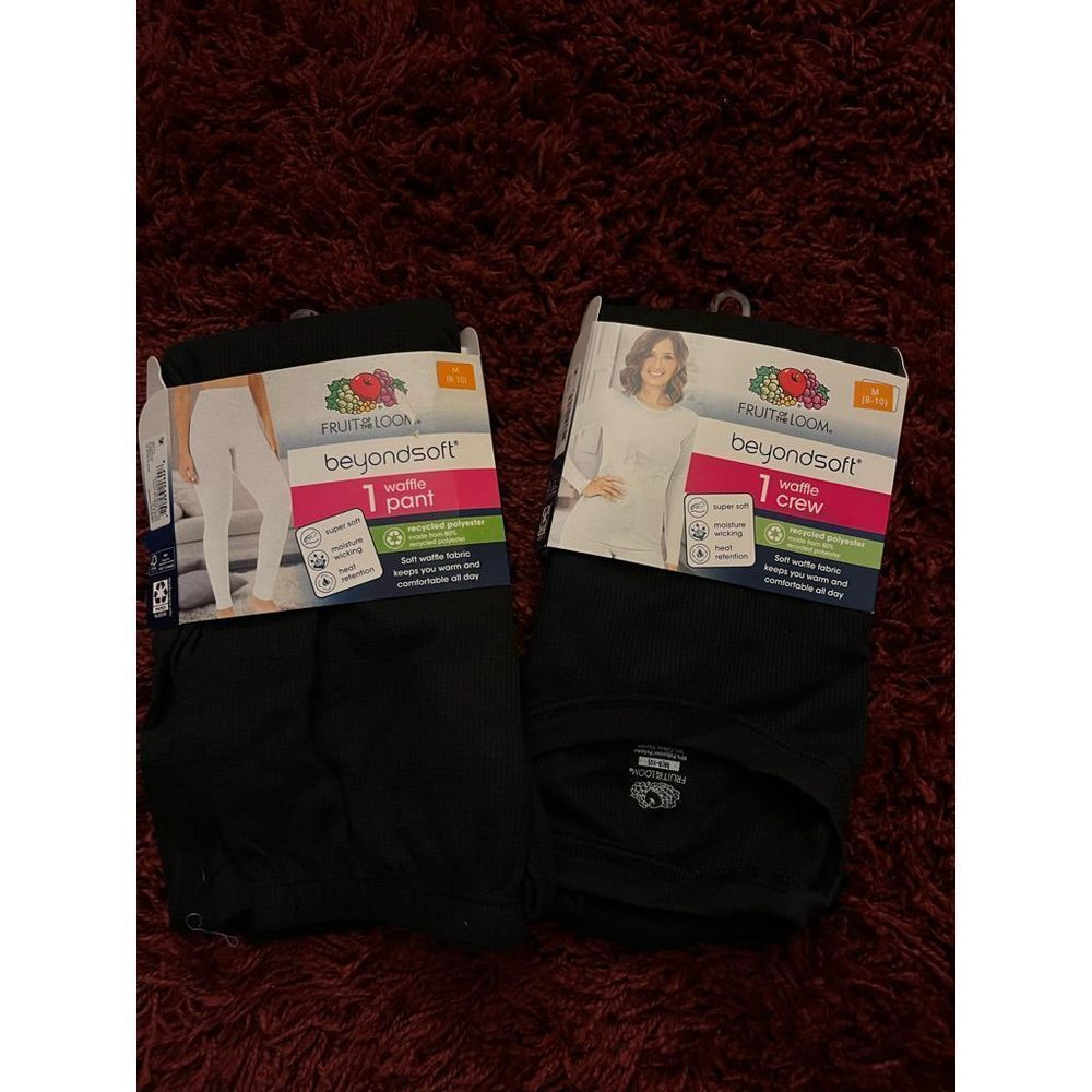New Waffle Crew & Pants Under Garments Medium